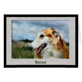 Cartão Presentes de Arte Borzoi