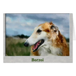Cartão Presentes de Arte Borzoi