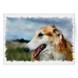 Cartão Presentes de Arte Borzoi
