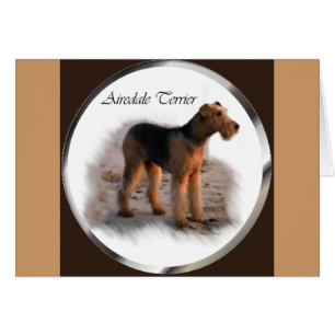 Cartão Presentes de Arte do Airedale Terrier