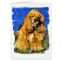 Cartão Presentes de Arte em Cocker Spaniel