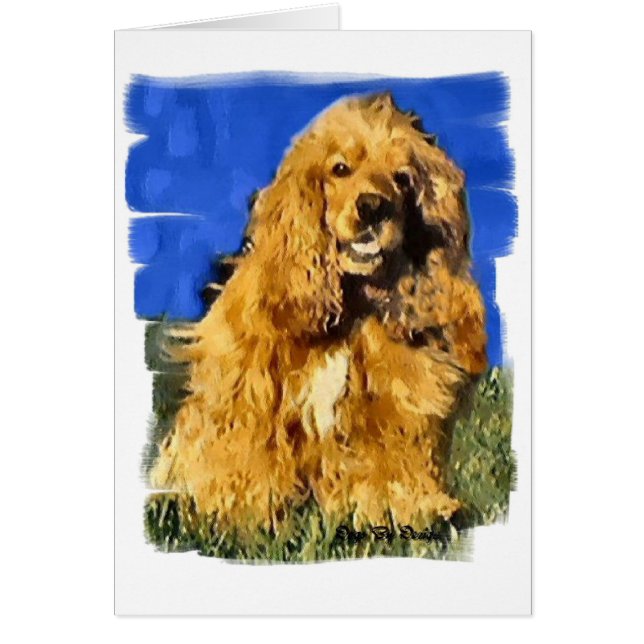 Cartão Presentes de Arte em Cocker Spaniel (Frente)
