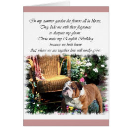 Cartão Presentes de Arte para Bulldog Inglês