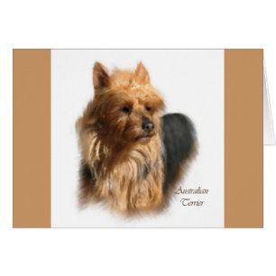 Cartão Presentes de Arte Terrier Australianos