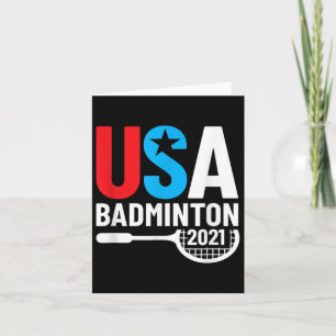 Cartão Presentes de badminton americano 2021 EUA para jog
