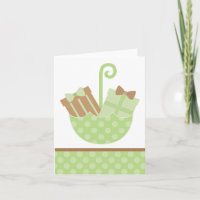 Presentes de Bebê Verde em Guarda-chuva