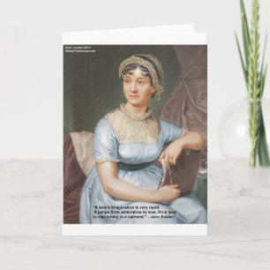 Cartão Presentes de citação de amor de Jane Austen/Love/B