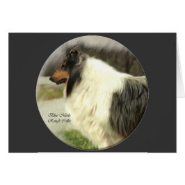 Cartão Presentes de Collie Rough Rough Blue
