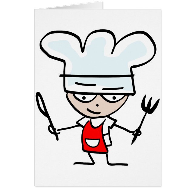 Cartão Presentes de cozinha com desenho animado engraçado (Frente)