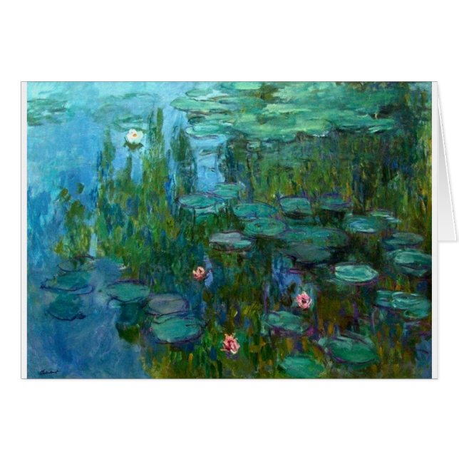Cartão Presentes de Destino do Artista Claude Monet (Frente Horizontal)