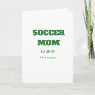Cartão PRESENtes DE DIA DAS MÃES FUTEBOL MÃE VERDE SIMPLE