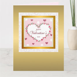 Cartão Presentes de Dia de os namorados de Corações Flora