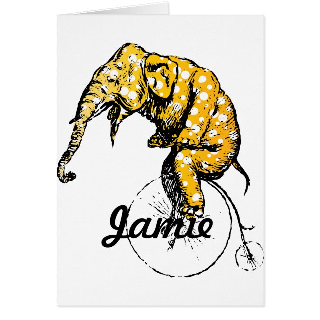 Cartão Presentes de elefante de circo (Frente)