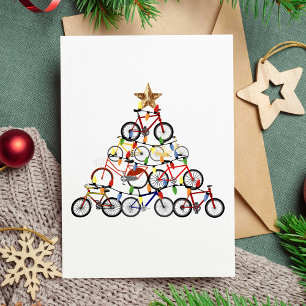 Cartão Presentes de enfeite de árvore de Natal de bicicle