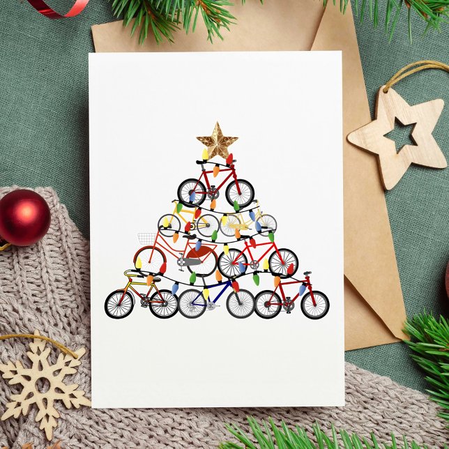 Cartão Presentes de Enfeite de Árvore de Natal de Bicicle (Criador carregado)