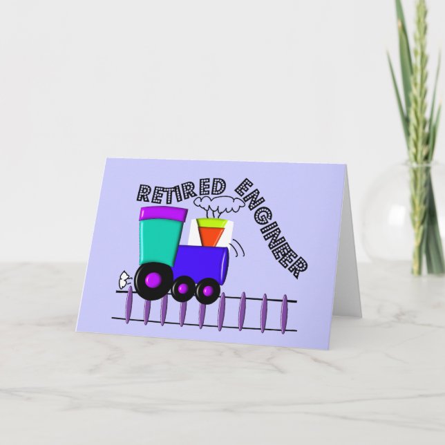 Cartão Presentes de Engenheiro do trem aposentado (Frente)