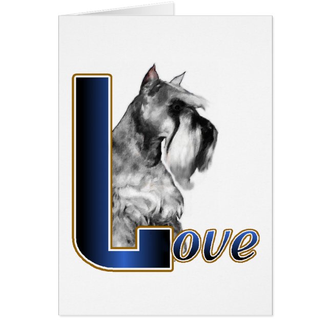 Cartão Presentes de Miniatura Schnauzer (Frente)