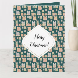 Cartão Presentes de Natais vintages de Cute Personalizado