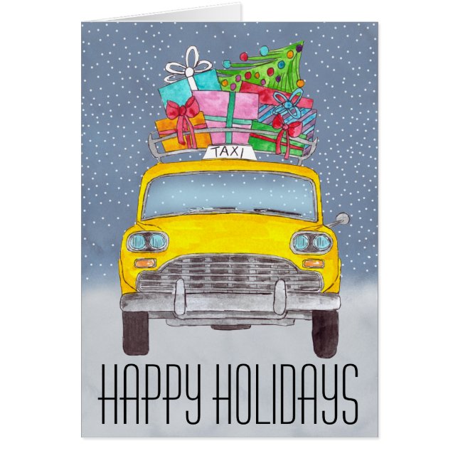 Cartão Presentes de Natal de Caranguejo Amarelo de Nova Y (Frente)