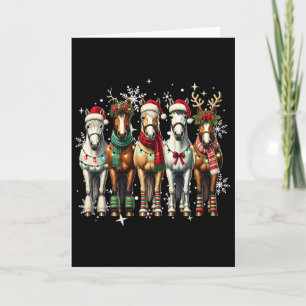 Cartão Presentes De Natal De Cavalo Para Amantes De Caval