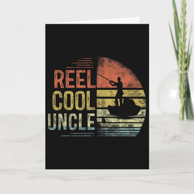 Cartão Presentes de pesca do tio muito fixe Tio aniversár (Frente)