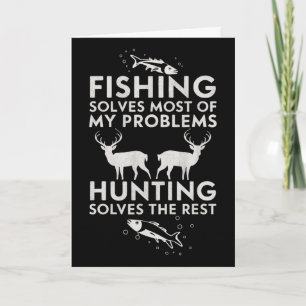 Cartão Presentes de Pesca e Caça Dia dos Pais Humor Caçad