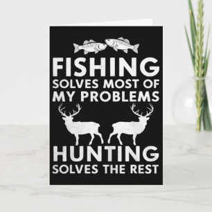 Cartão Presentes de Pesca e Caça Dia dos Pais Humor Caçad