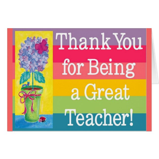 Cartão Presentes de professores (Frente Horizontal)