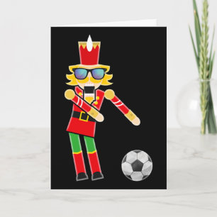 Cartão Presentes de quebra-nozes de futebol de Natal com