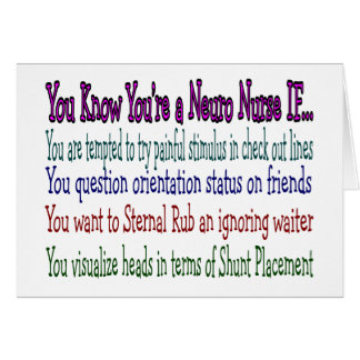 Cartão Presentes divertidos da enfermeira da neurologia,