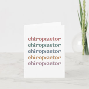 Cartão Presentes do Esquadrão Chiro Chiropractic Retro C