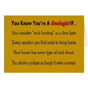 Cartão Presentes do geólogo "que você sabe que você é um