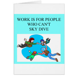 Cartão presentes do mergulhador do céu