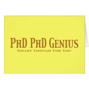 Cartão Presentes do Phd Genius