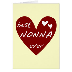 Cartão Presentes dos t-shirt de Nonna do coração vermelho