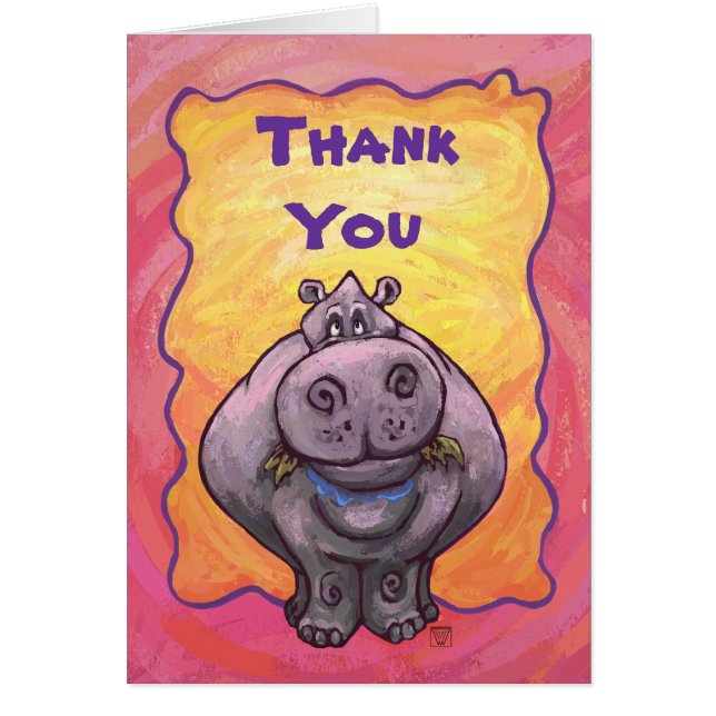 Cartão Presentes e acessórios do Hippopotamus (Frente)