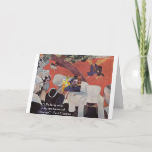 Cartão Presentes e Camisetas com Citações de Gauguin "Vid