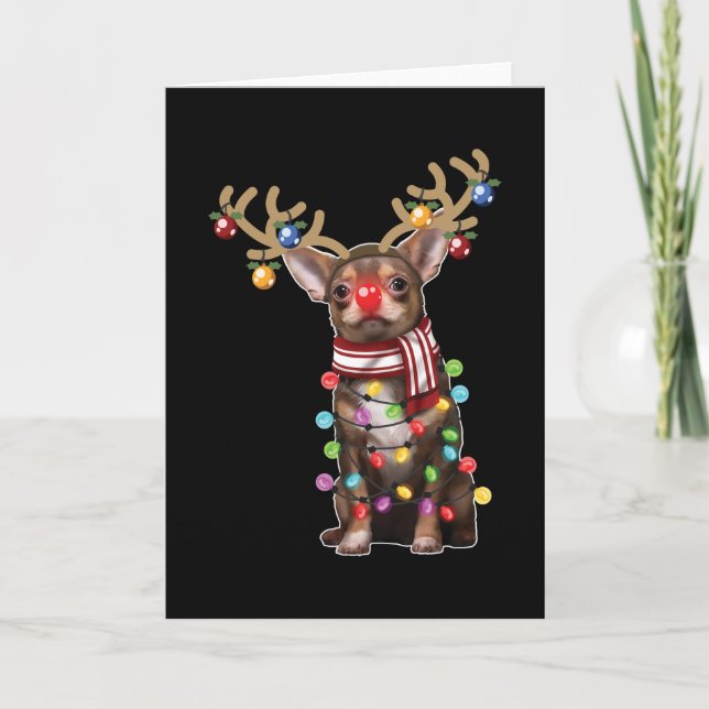 Cartão Presentes engraçados de Natal e Férias para cachor (Frente)