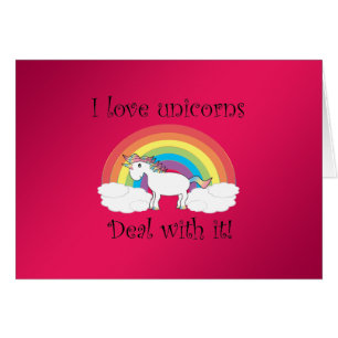 Cartão Presentes engraçados do unicórnio