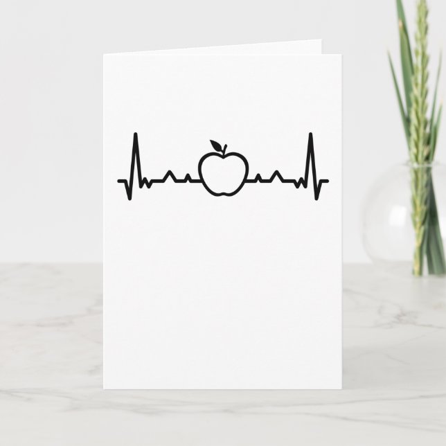 Cartão Presentes Fruta e Vegan Apple Heartbeat (Frente)