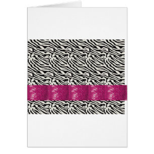 Cartão Presentes listrados da zebra bonito do rosa da
