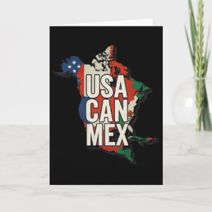 Cartão Presentes para Fã de Futebol EUA Can México Améric