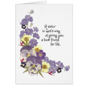 Cartão Presentes para uma irmã