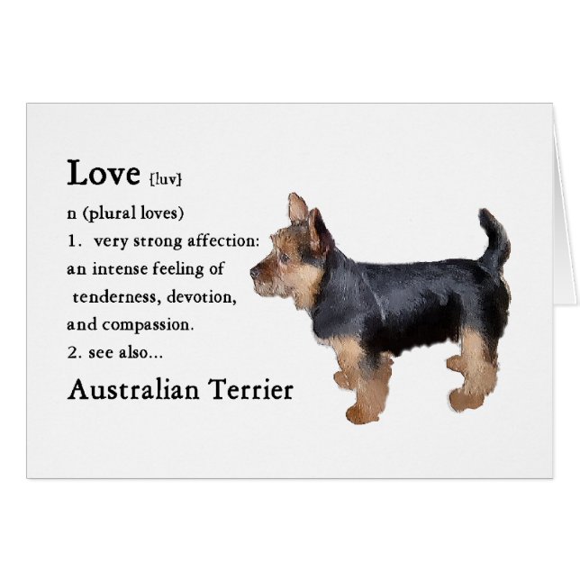 Cartão Presentes Terrier australianos (Frente Horizontal)