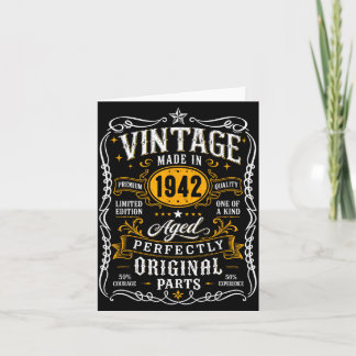 Cartão Presentes Vintage 1942 85 anos 85º Aniversário Par