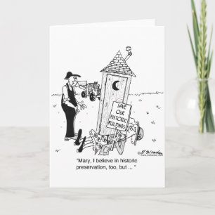 Cartão Preservação histórica de Outhouses?