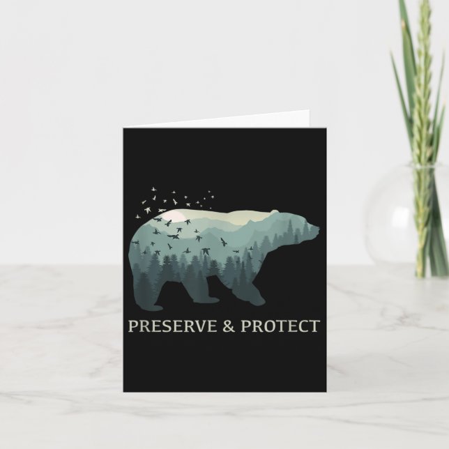 Cartão Preservar &amp; Proteger Cl de Proteção Ambiental (Frente)