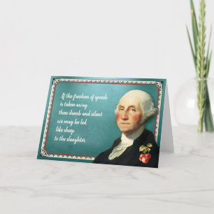 Cartão President George Washington Freedom Quote
