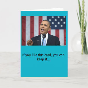 Cartão President Obama birthday card