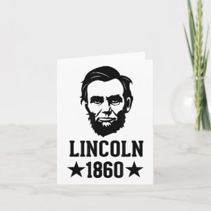 Cartão Presidente Abraham Lincoln 1860 - Abe - Silhueta A